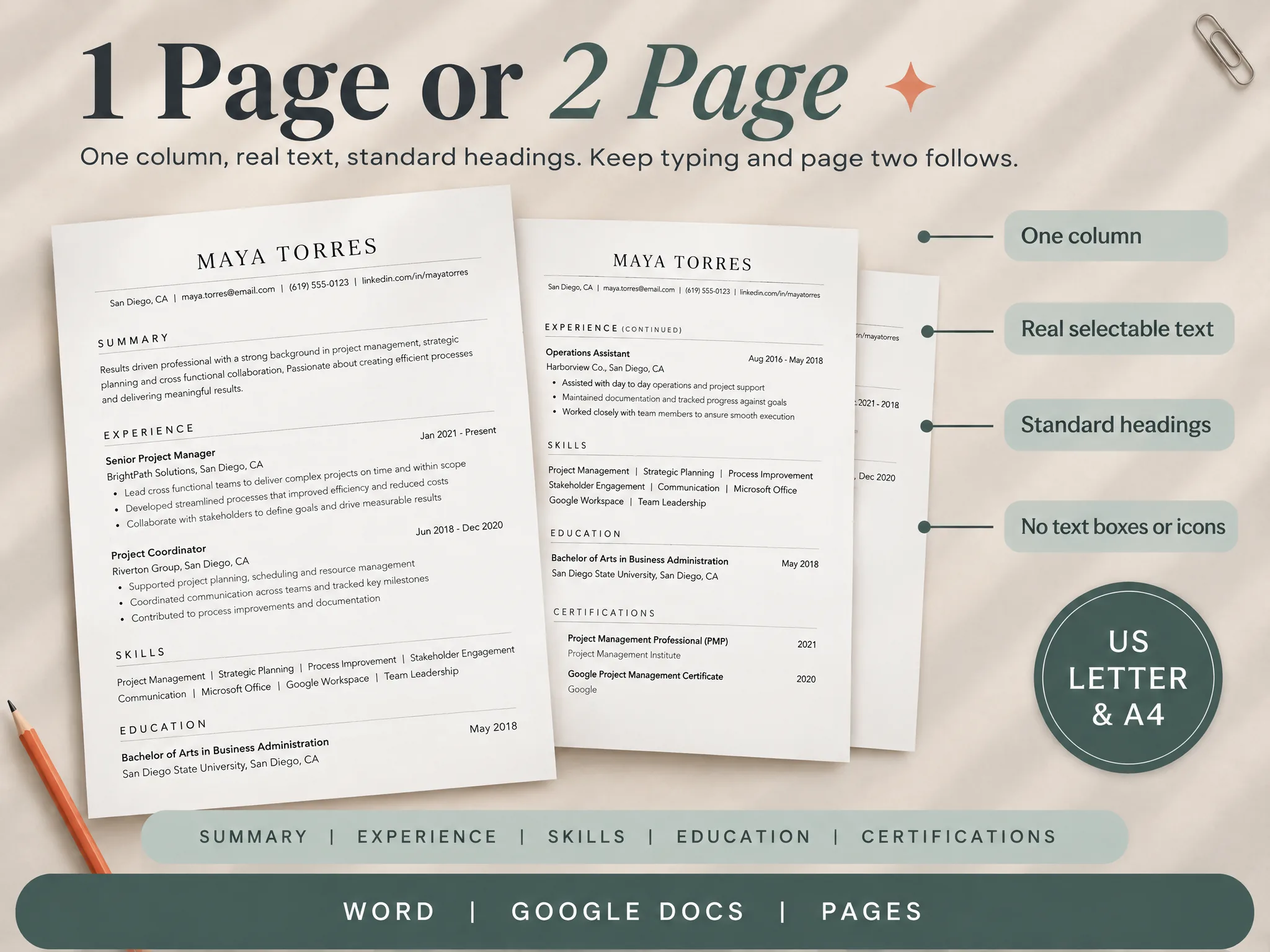 Ultimate Resume Kit: Resume 1 and 2 page.webp?v=92b07469