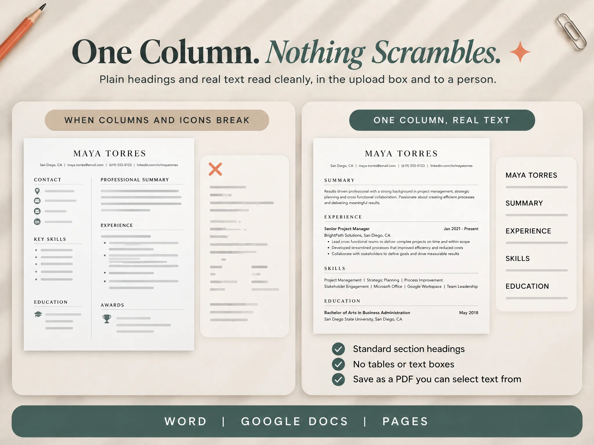 Ultimate Resume Kit: One column clean.webp?v=1c549899